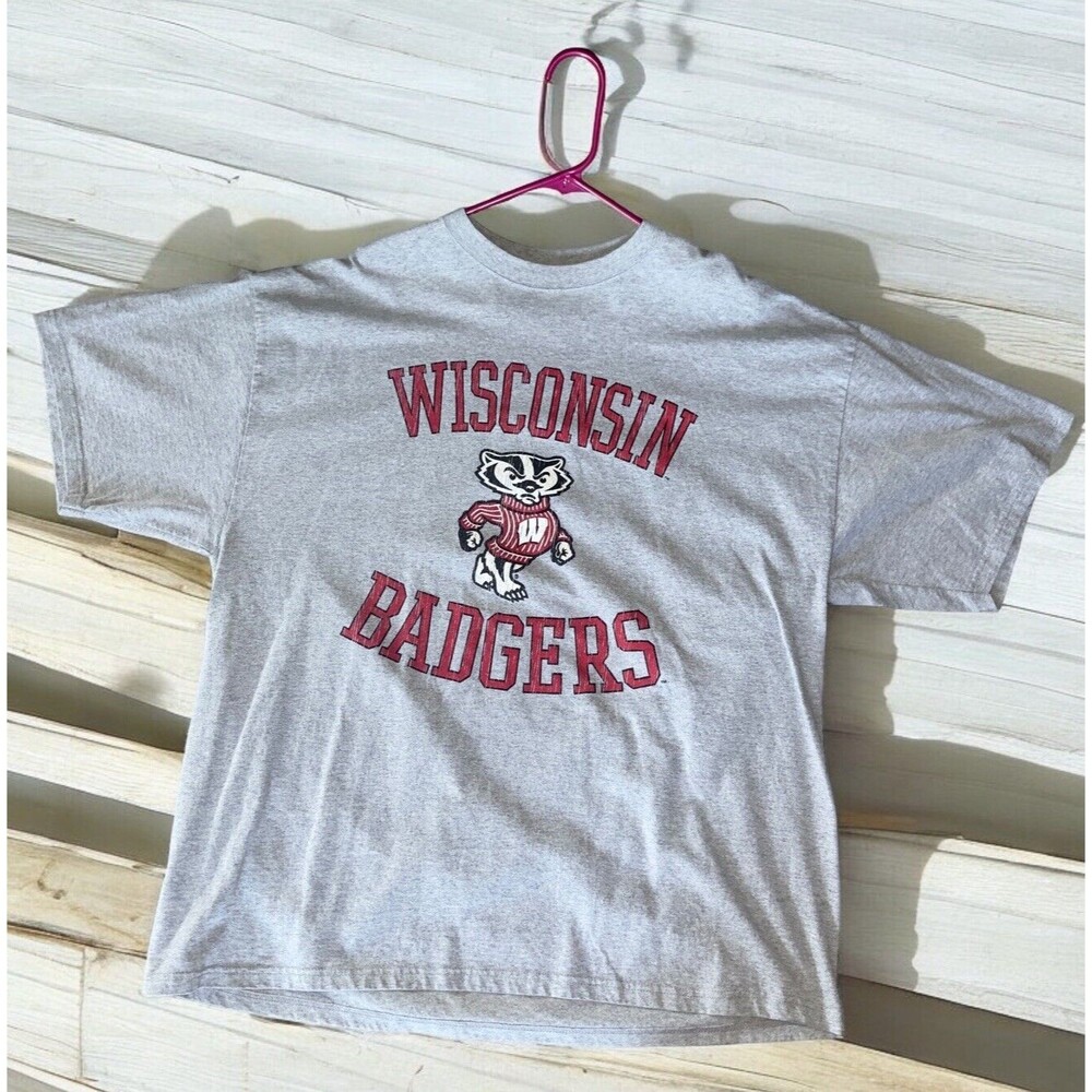 Vintage Wisconsin Badgers Shirt Mens 2XL UW Madison Bucky Badger 90's Tee